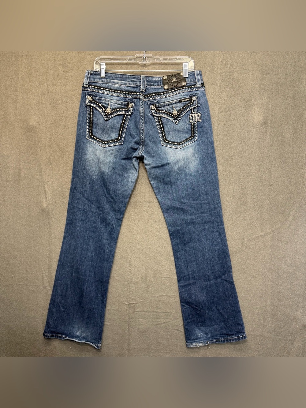 Miss Me Embellished JE5439BR distressed jeans size 32